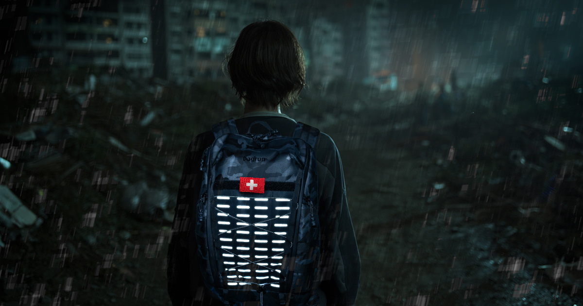 反光防災包-停電避難情境