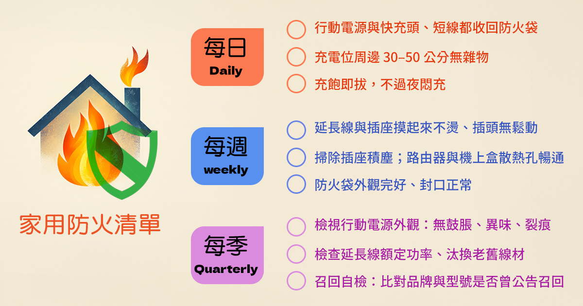家用防火清單