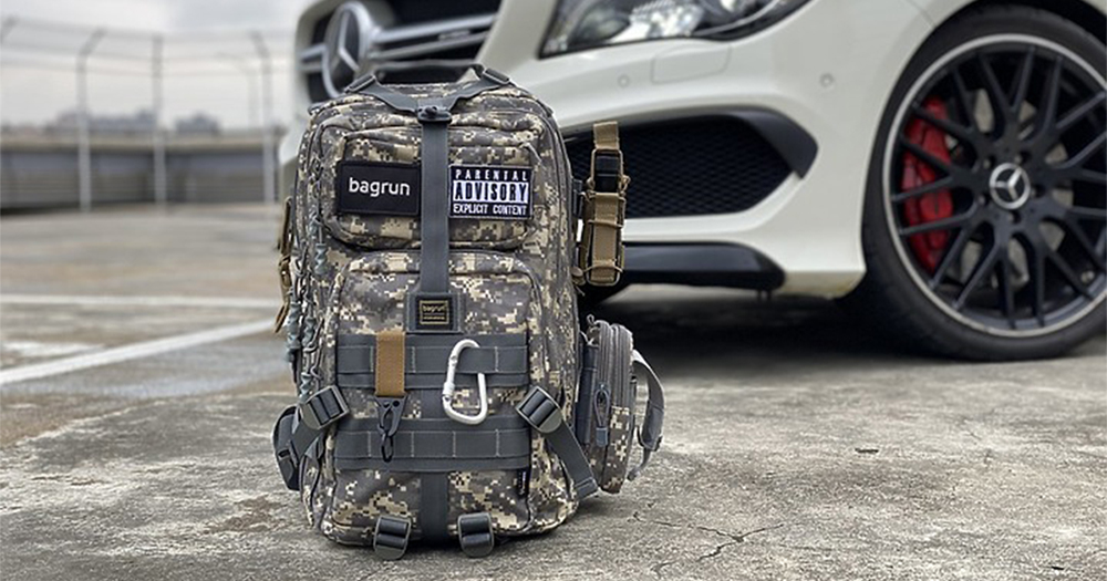 外出最佳機能背包 bagrun 二代都會玩家軍事風格瞬開後背包 暮色迷彩