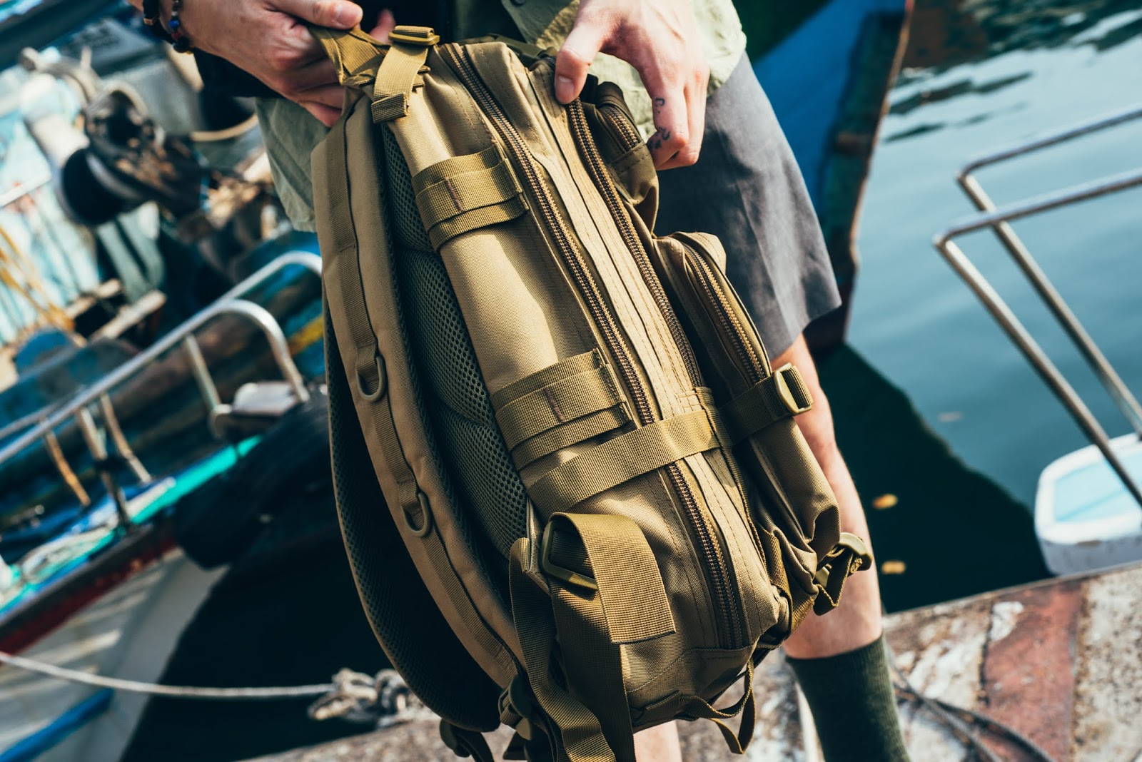 李豪 都會玩家軍事風格後背包