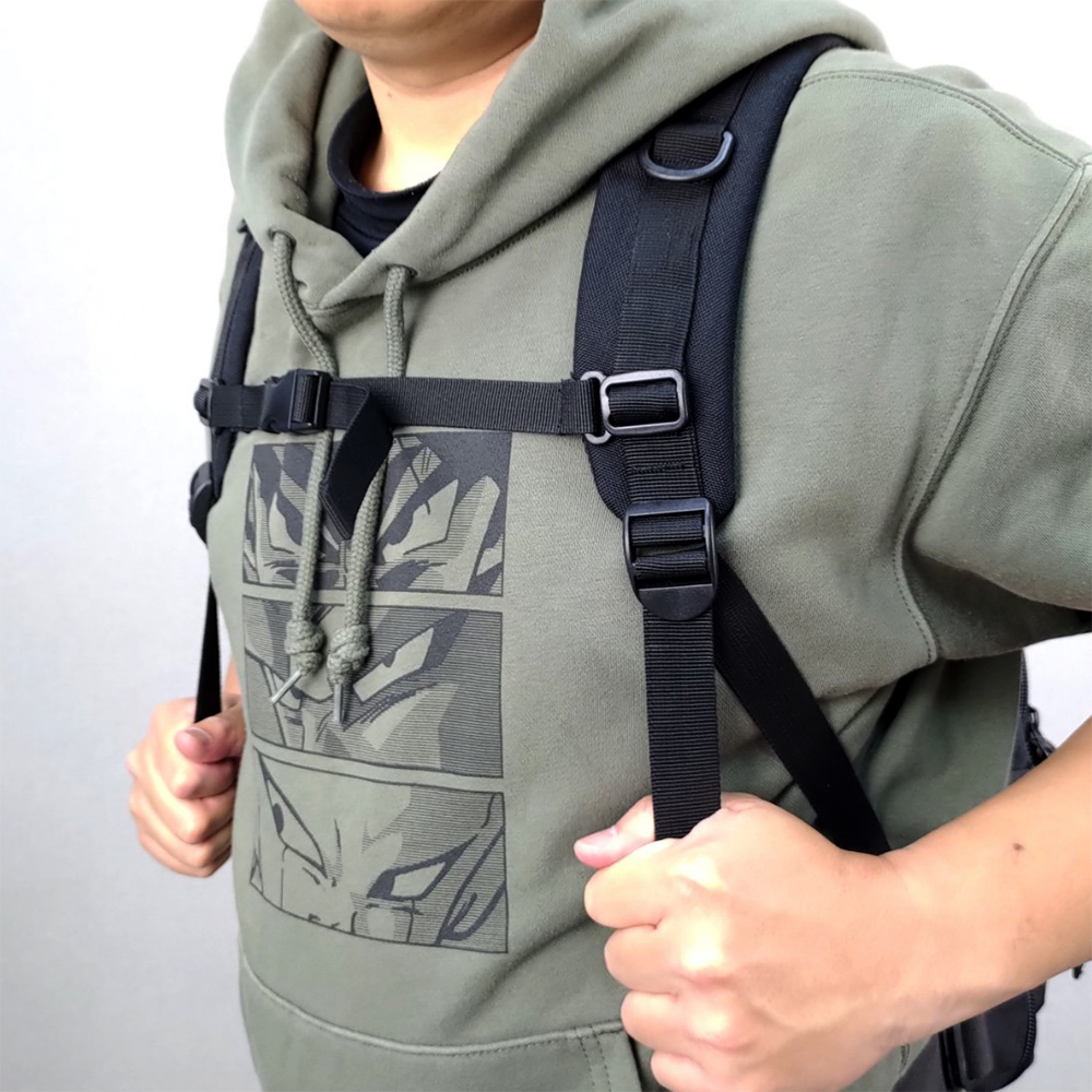 二代都會玩家軍事風格後背包-後背包的正確揹負方式