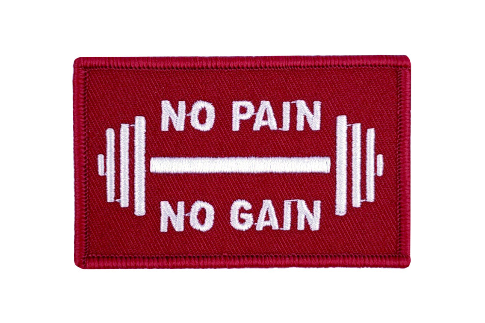 NO PAIN NO GAIN健身布章