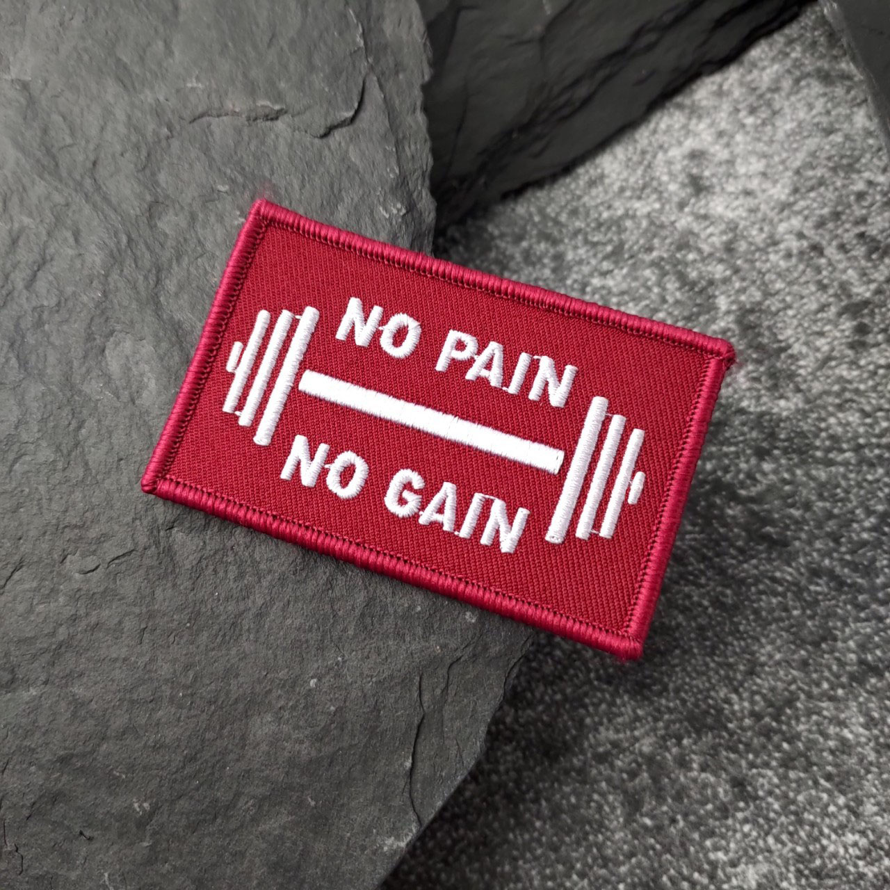 NO PAIN NO GAIN健身布章