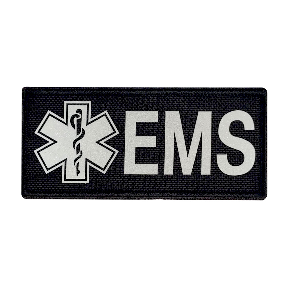 戰術風格魔鬼氈布章-A107-反光緊急醫療EMS(2色)