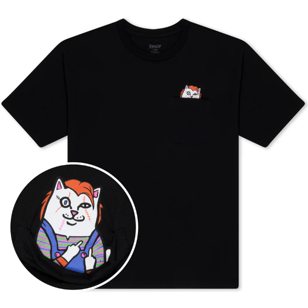 RIPNDIP RNDFALL25136 Childs Play 鬼娃洽吉中指貓 口袋t NVM