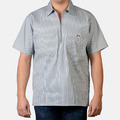 BEN-DAVIS BEN-1/2 Zip Short Sleeve Stripe 短袖襯衫 套頭 工裝 條紋 5色_2