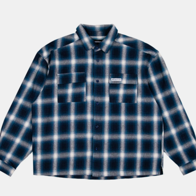 NEVERMIND PRIMITIVE PA326651 BLUR FLANNEL SHIRT 襯衫外套 格紋 西岸