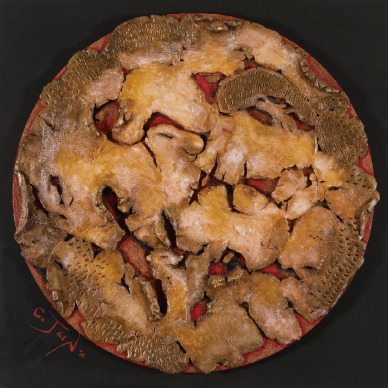 人生刻度 [二] Life scale 2，林嘉珍C.J LIN _75×75cm直徑，2016