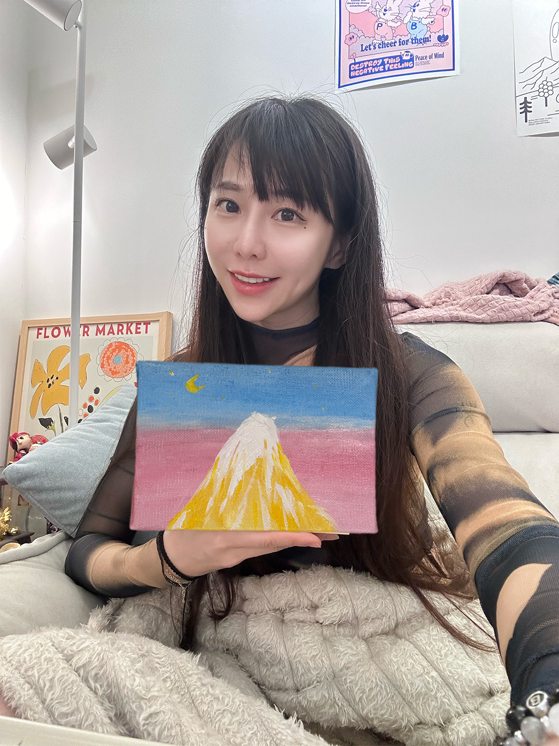 「藝愛無界 ‧ 繪聚希望」名人公益畫作-台新夢想家啦啦隊Formosa Sexy隊長 Chloe 董梓甯