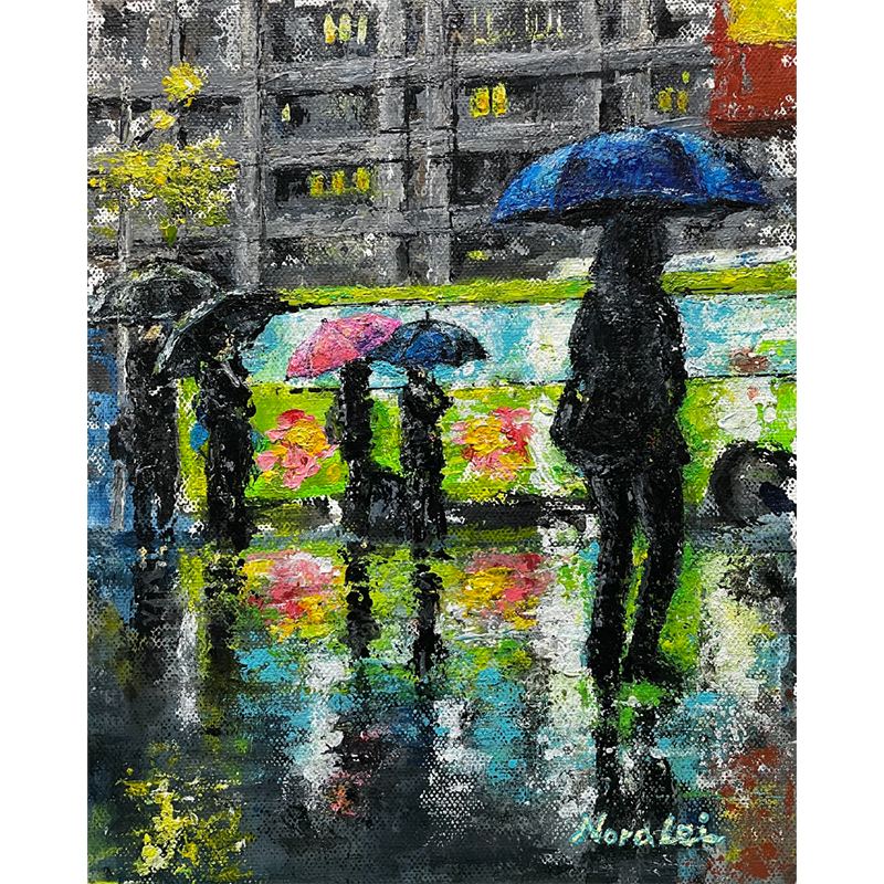雨中即景，雷霞Nora Lei _22x27cm，2022