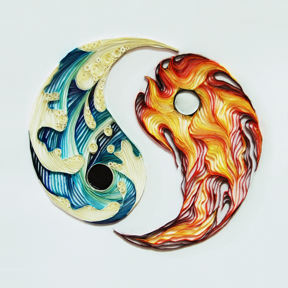 藝想太極-火與水，賴佳玲/db双瓶 _42x38x4.5cm，2021