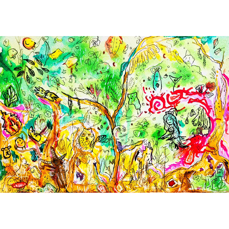 天使寶寶的誕生，腳心JIA _26×18cm，2023