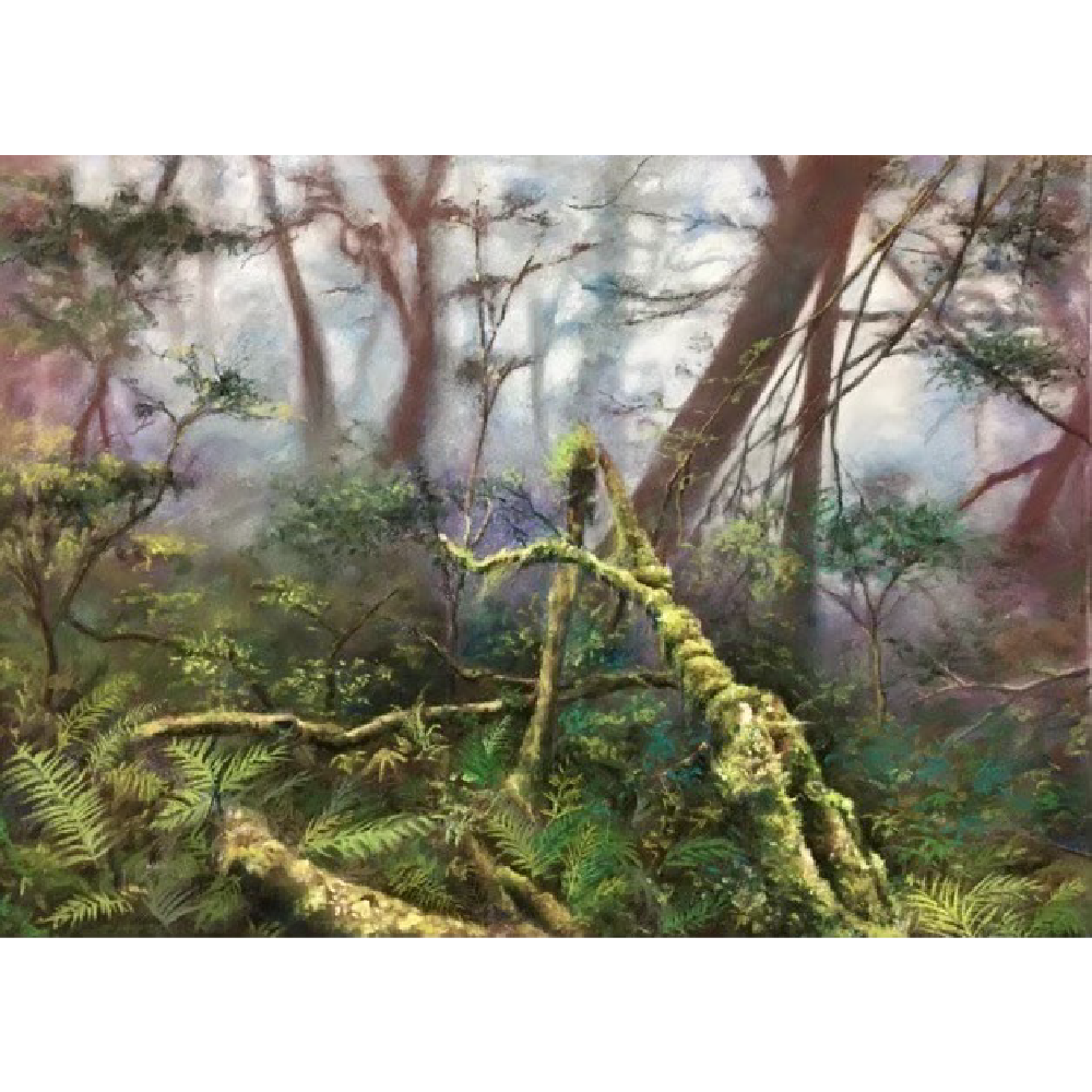 起霧的塔曼山頭，魯雅琴  _39x54cm，2022