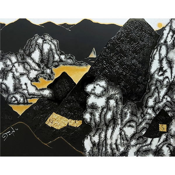 山伏線系列1，林嘉珍C.J LIN _91×72.5cm，2021