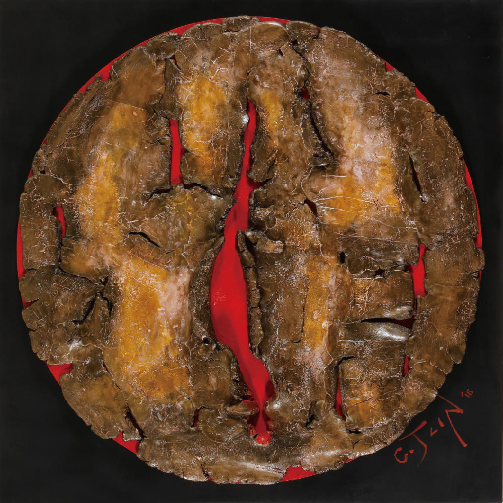 人生刻度 [一] Life scale 1，林嘉珍C.J LIN _75×75cm直徑，2016