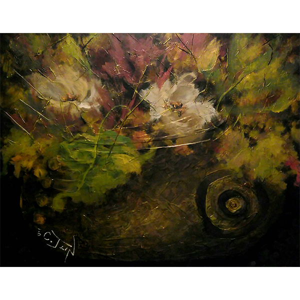 迷金花語 Infatuation golden flowers，林嘉珍C.J LIN _116x91cm，2017