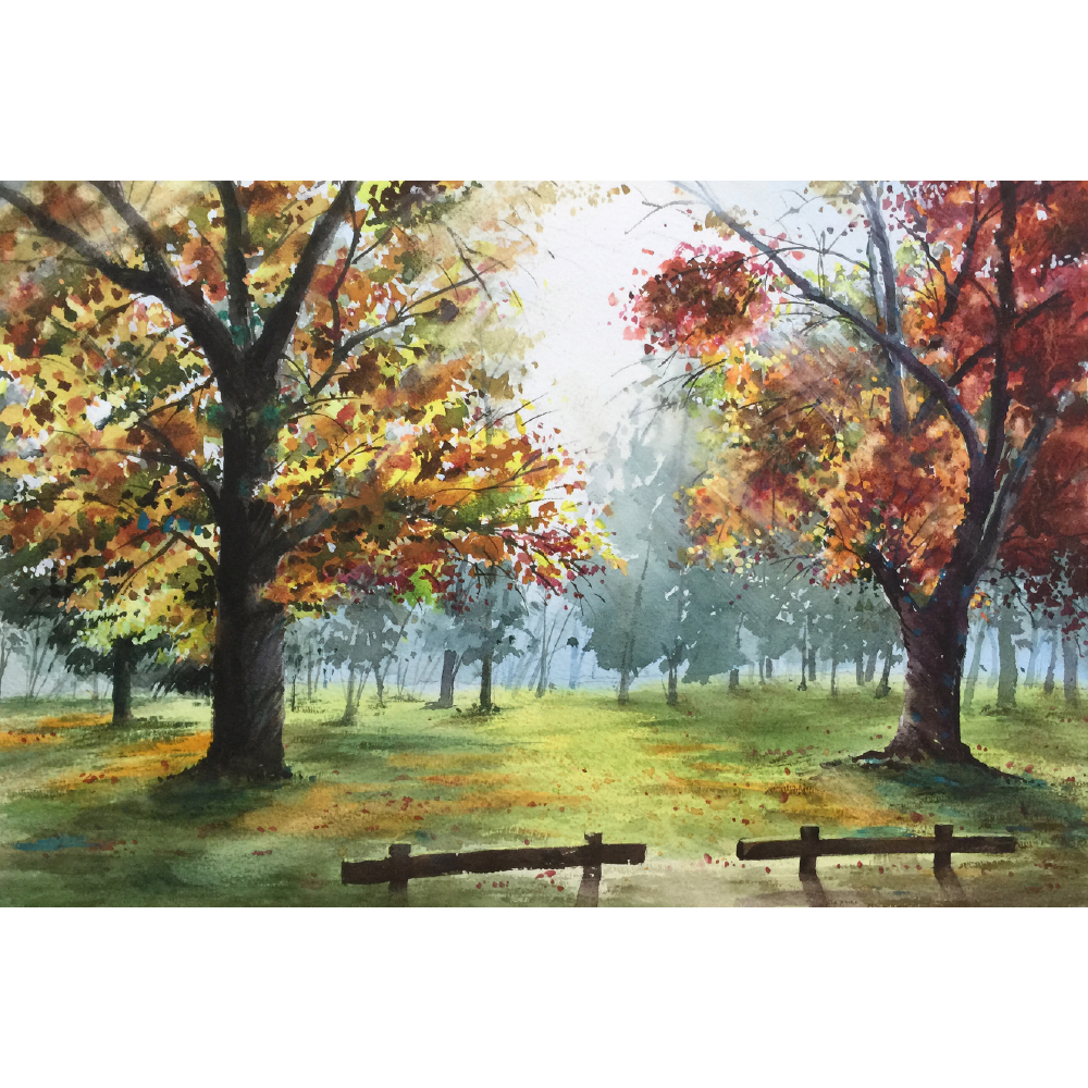 Canberra秋彩，洪慧娟 _37x28cm，2021