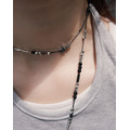 Necklace 聯名項鍊 星辰（黑小珠銀珠管珠）_3