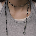 Necklace 聯名項鍊 星辰（黑小珠銀珠管珠）