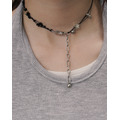 Necklace 聯名項鍊 夏夜（黑小珠礦石銀鍊）_1