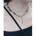 Necklace 聯名項鍊 夏夜（黑小珠礦石銀鍊）_5