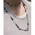 Necklace 聯名項鍊 星辰（黑小珠銀珠管珠）_7