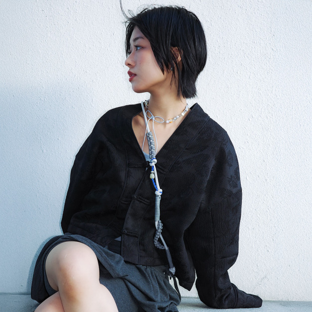 *現貨 Adjust Strap 聯名背繩 波浪繩索混珠（藍灰）