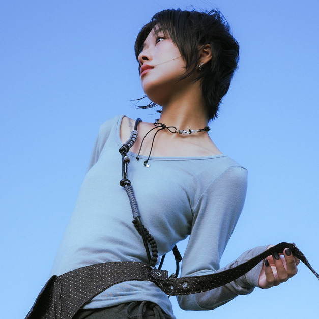 Adjust Strap 聯名背繩 波浪繩索混珠（黑）