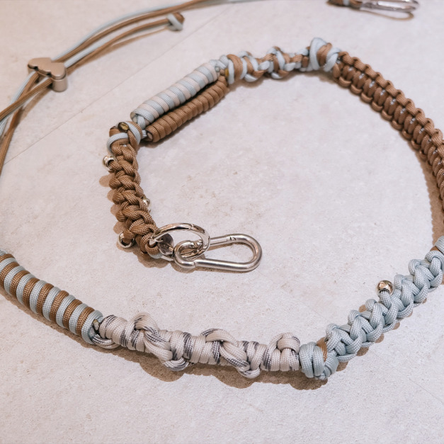 *現貨 Adjust Strap 可調式背繩（亮藍淺咖雙心調節）