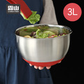 【日本霜山】304不鏽鋼止滑深型攪拌盆/料理盆-3L