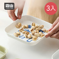 【日本霜山】北歐印花風方形餐碟/點心盤-3入-多色可選_3