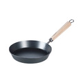 【日本霜山】日本製木柄窒化鐵煎鍋/平底鍋(IH爐可用)-24cm_1
