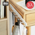 【日本霜山】隙縫用免鑽釘無痕抽拉式六連掛勾架-3入