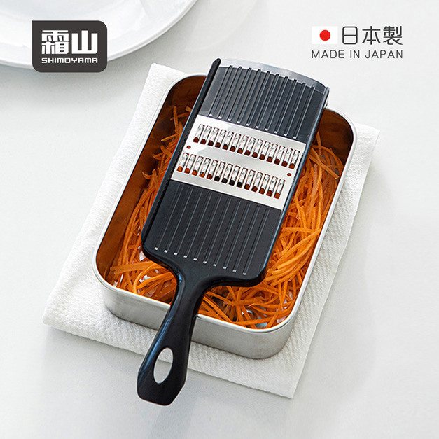 【日本霜山】日本製平面削菜板/刨絲器(附護手器)