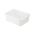 【日本霜山】日系純白風長方形琺瑯保鮮盒(附蓋)-L-1500ml-3入_1