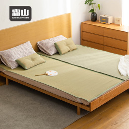 【日本霜山】冬夏兩用可拆式天然藺草涼蓆/床墊-150x200cm