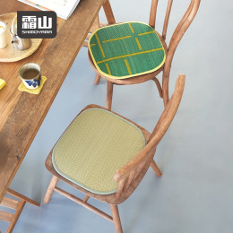 【日本霜山】天然藺草透氣方形椅墊/坐墊(37x37cm)