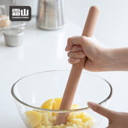 【日本霜山】北歐風櫸木擀麵棍/桿麵棍