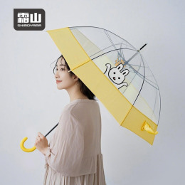 【日本霜山】塗鴉童趣風8骨晴雨兩用長柄傘-多色可選