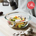 【日本霜山】多功能耐熱玻璃調理碗(附蓋)-1.4L_3