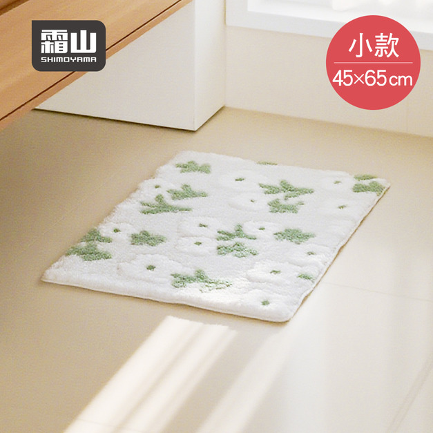 【日本霜山】插畫風防滑吸水快乾浴室踏墊-45x65cm-多色可選