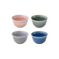 【日本霜山】窯變釉十草紋陶瓷茶杯/醬料碗/點心碗四件組(140ml)_1