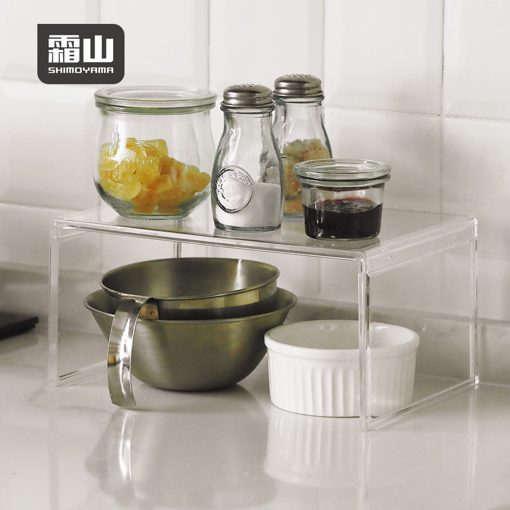 【日本霜山】透明ㄇ型置物/分層收納架