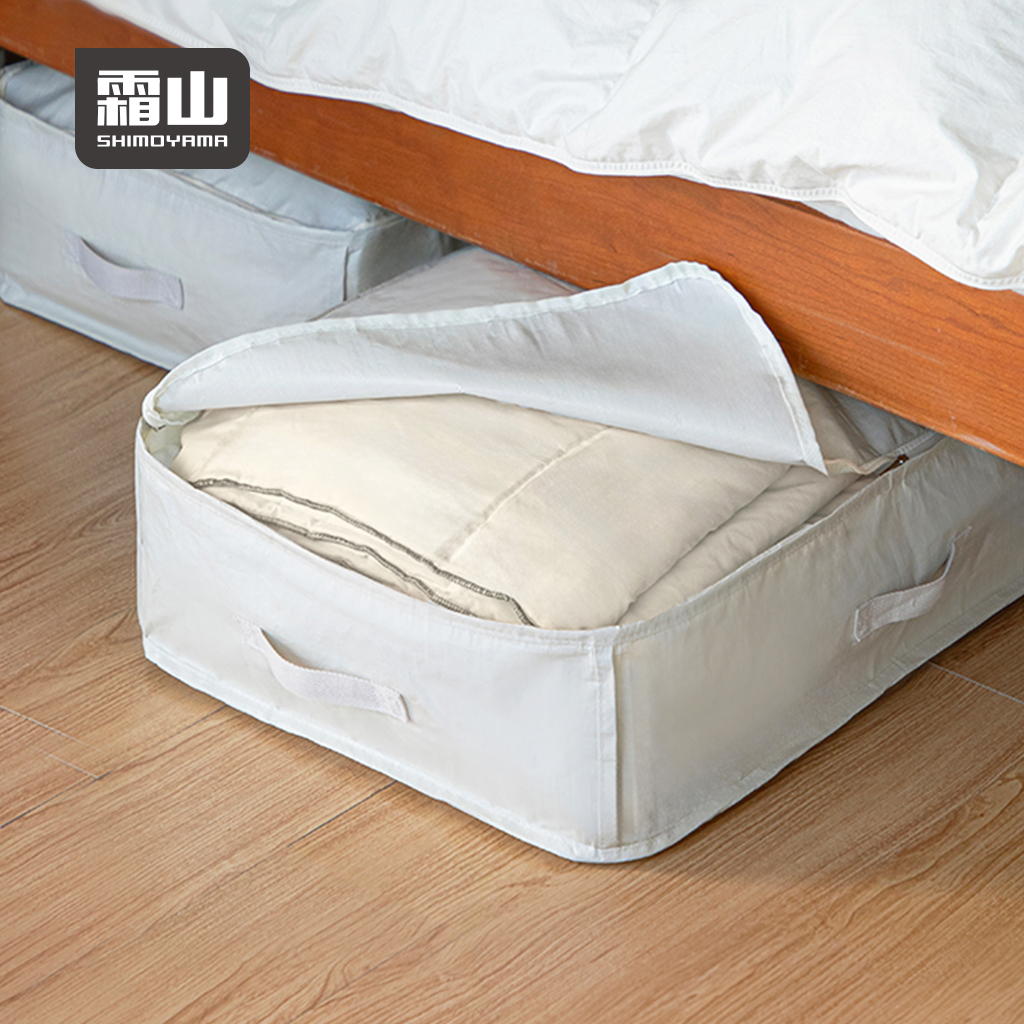 【日本霜山】布質可折疊防潮棉被收納袋/衣物整理袋-51L