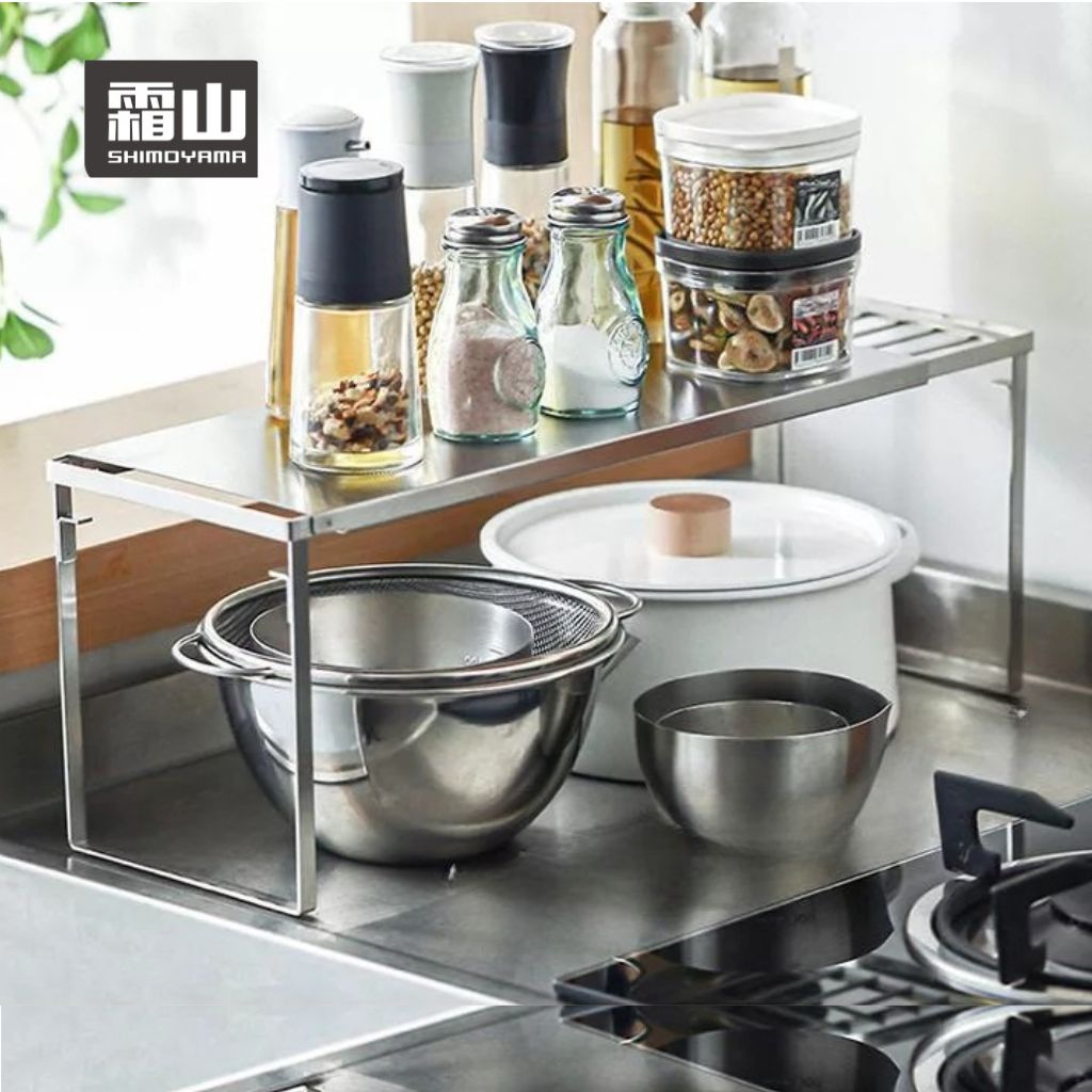【預購商品】304不鏽鋼可層疊伸縮式置物架/調味料收納架