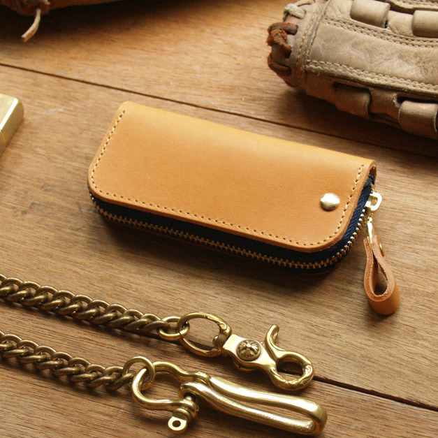 Classic Tan 手工真皮鑰匙包 (免費刻印英文名/禮盒包裝)