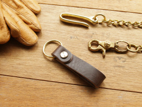 Lux Chain 手工真皮鑰匙圈 ( 免費刻印英文名/禮盒包裝 )