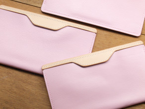 iPhone Air - Pink Ballet 真皮手機保護套 (英文刻印/禮物包裝)