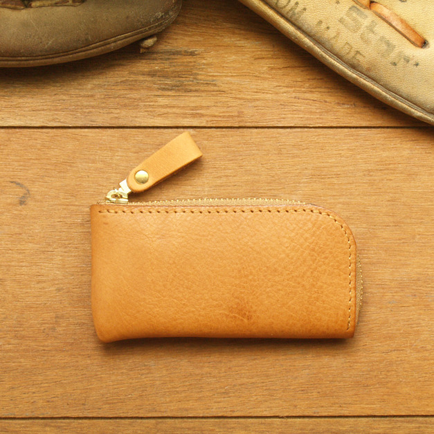 Classic Tan 手工真皮印章袋 / 零錢包 (客製化刻印/禮盒包裝)