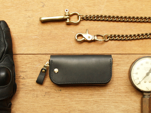 Gentle Black 手工真皮鑰匙包 (免費刻印英文名/禮盒包裝)